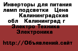 Инверторы для питания ламп подсветки › Цена ­ 300 - Калининградская обл., Калининград г. Электро-Техника » Электроника   